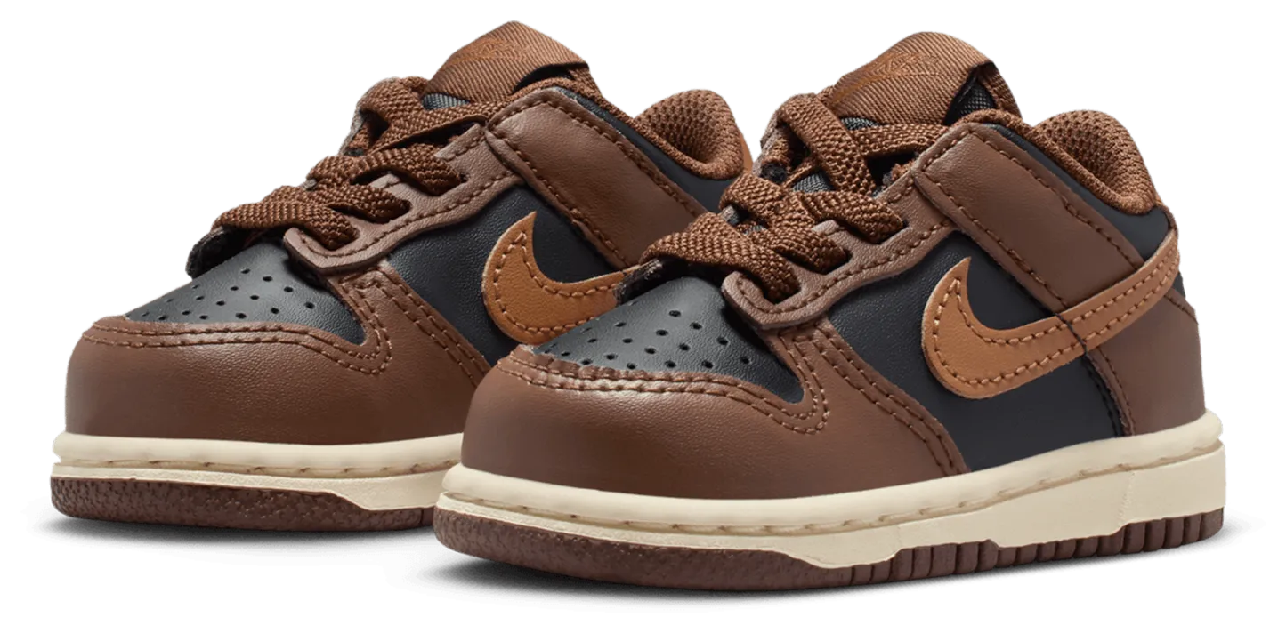 Nike Dunk Low 童款 - Brown/Black - Image 6