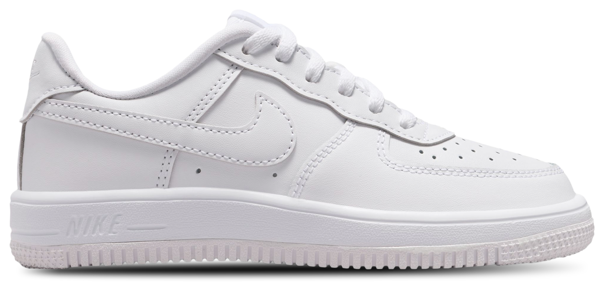 Nike Air Force 1 Low Lace 童款 - White/White - Image 1