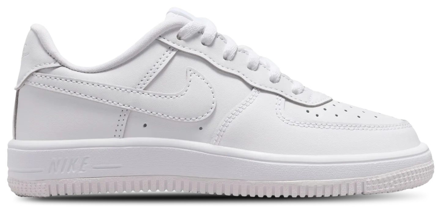 Nike Air Force 1 Low Lace 童款 - White/White - Image 1