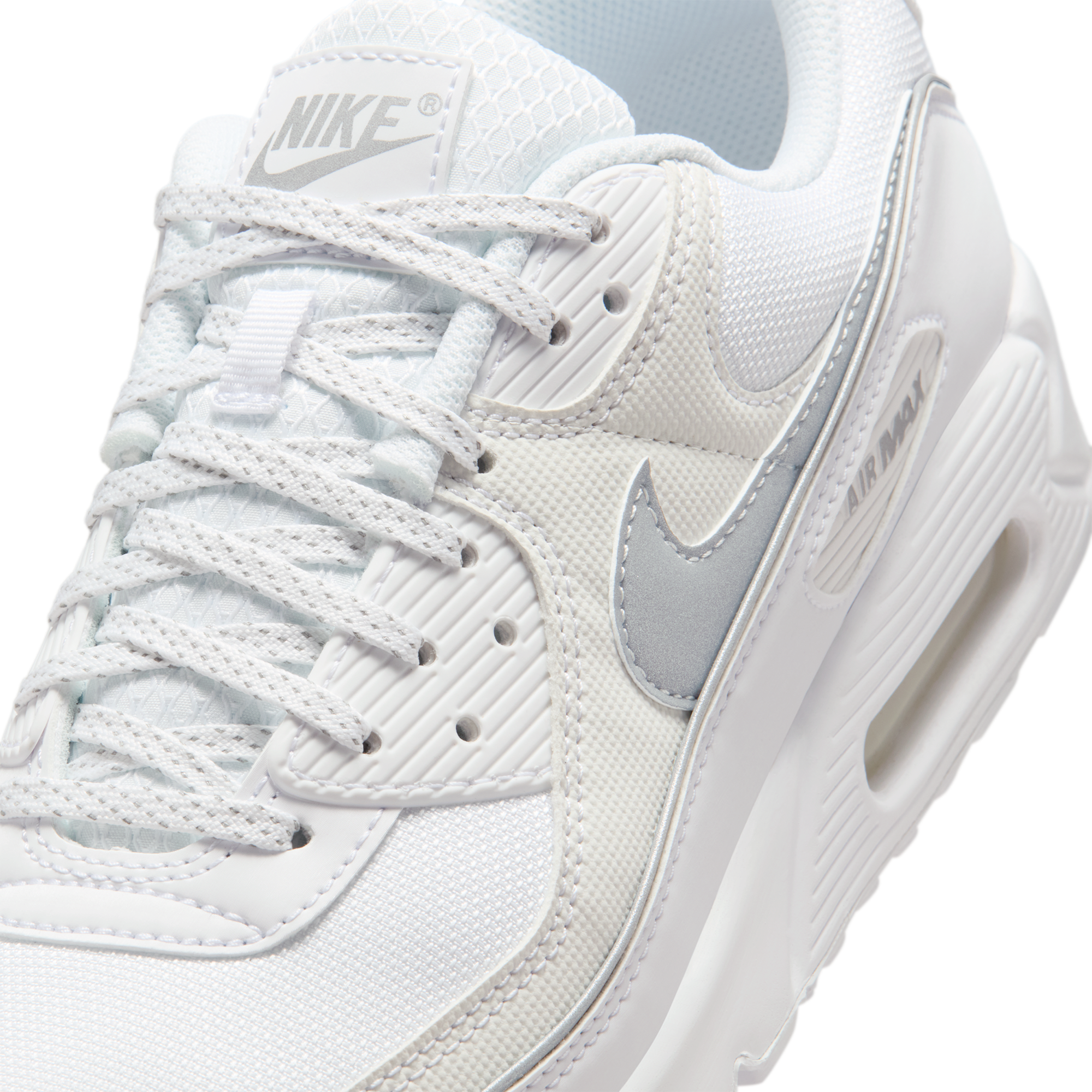 Nike Air Max 90 Prm Reflect - White/Mtlc Silver/White - Image 7