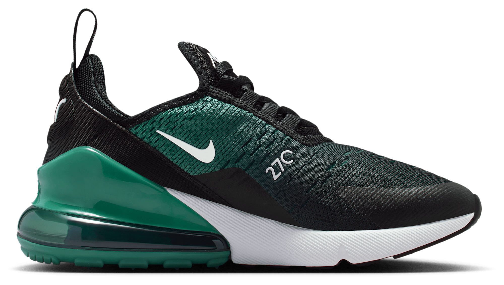 Nike Air Max 270 童款 - Black/White/Evergreen Aura - Image 1