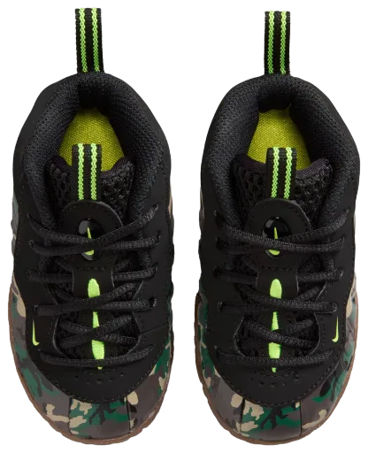 Nike Little Posite Pro - Kids - Black/Green - Image 4