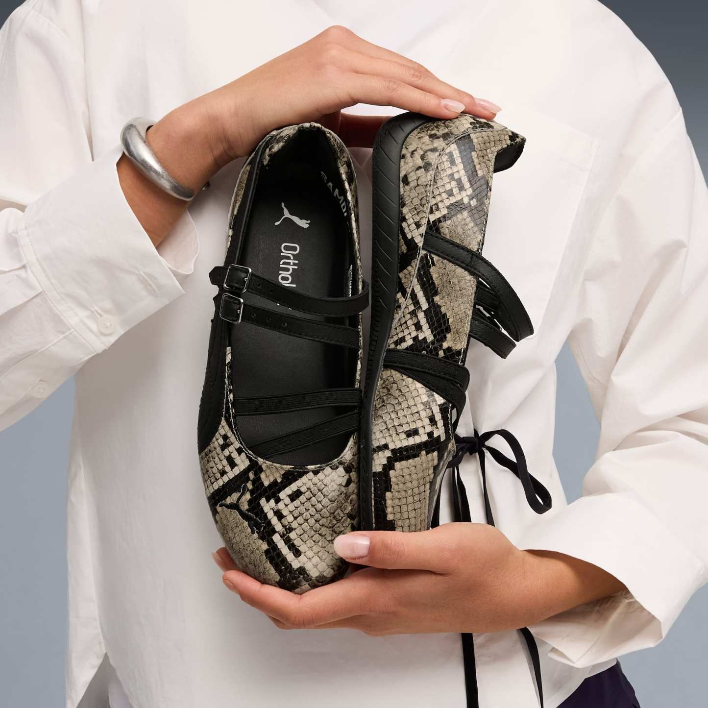 Speedcat Ballet Snake Print Women's Sneakers - PUMA Black-Vapor Gray - 2