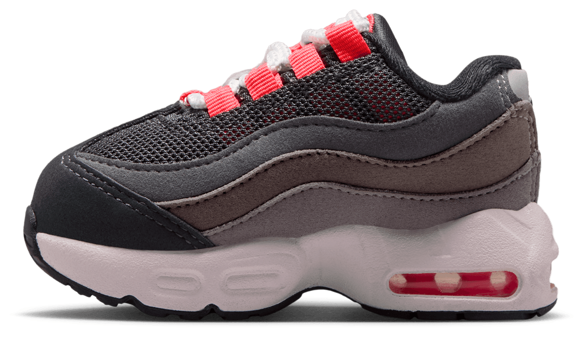 Nike Air Max 95 童款 - Gray/Red - Image 2