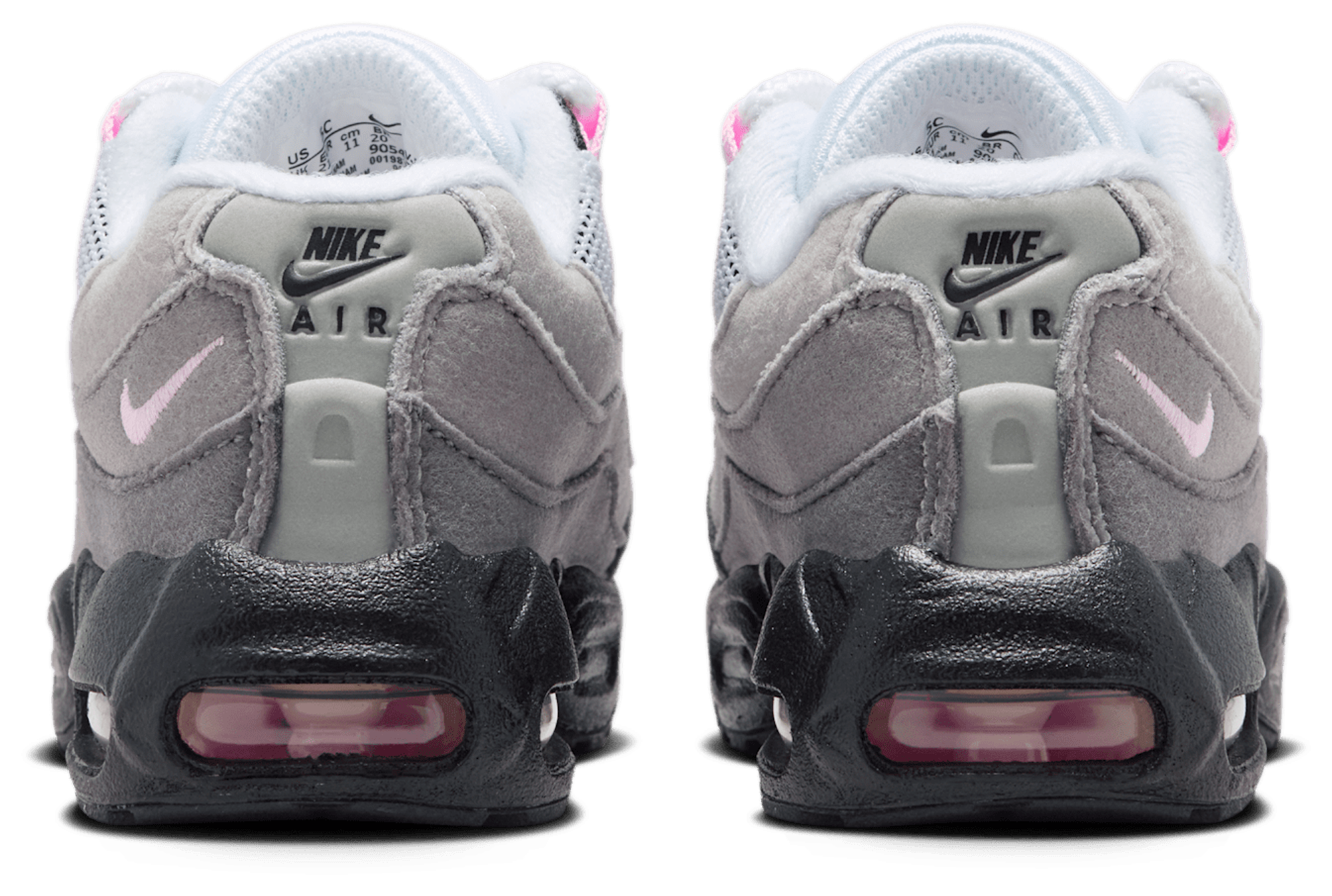 Nike Air Max 95 童款 - Pink Foam/Black/Medium Grey - Image 3