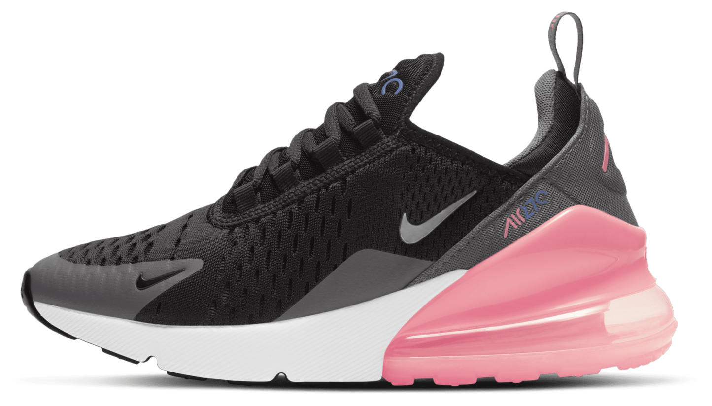 Nike Air Max 270 童款 - Black/Metallic Silver/Smoke Grey - Image 2