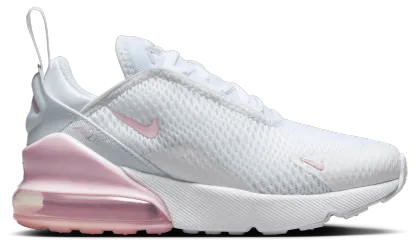 Nike Air Max 270 童款 - White/Pink Foam/Lt Smoke Grey - Image 1