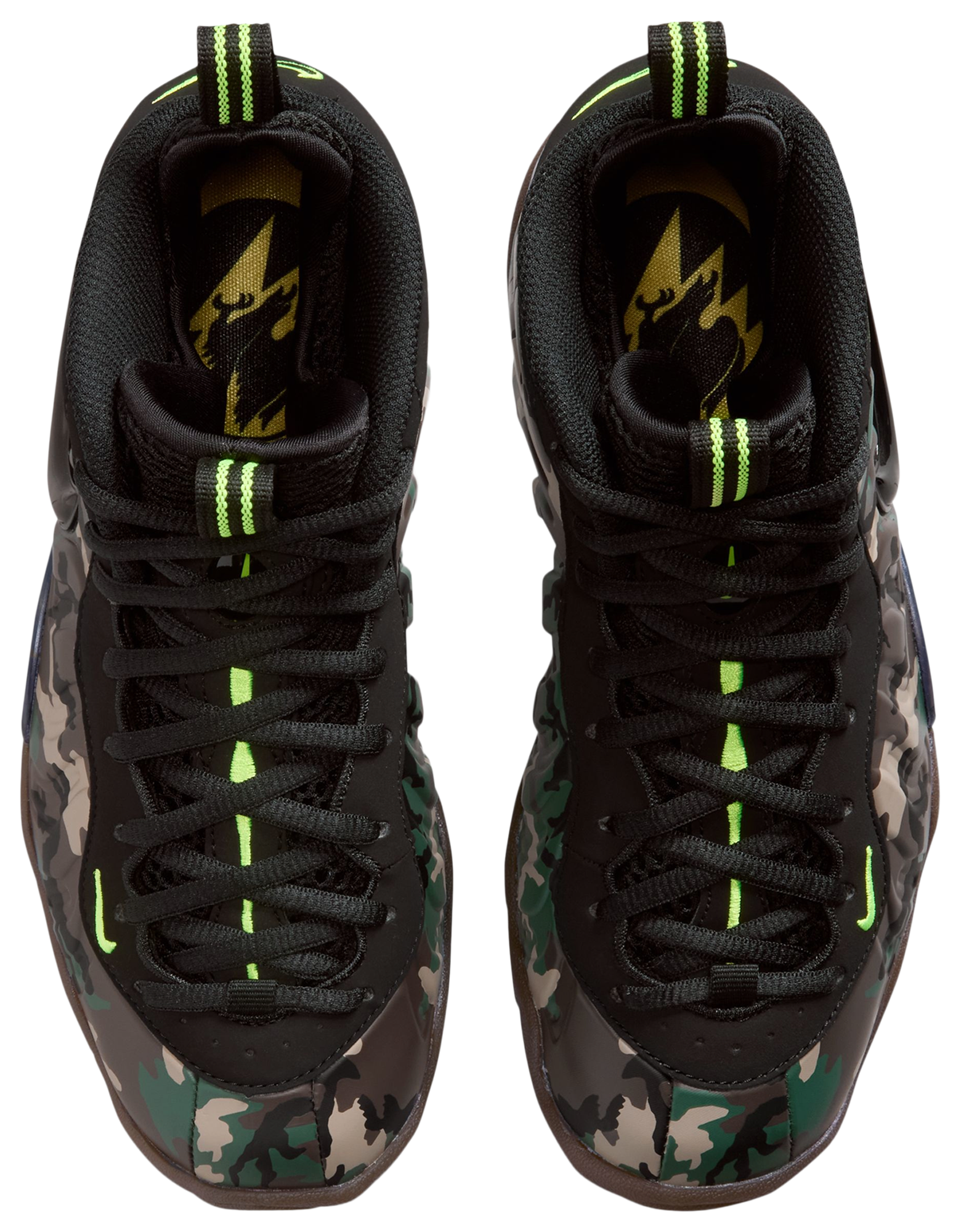Nike Little Posite Pro 童款 - Black/Green - Image 4