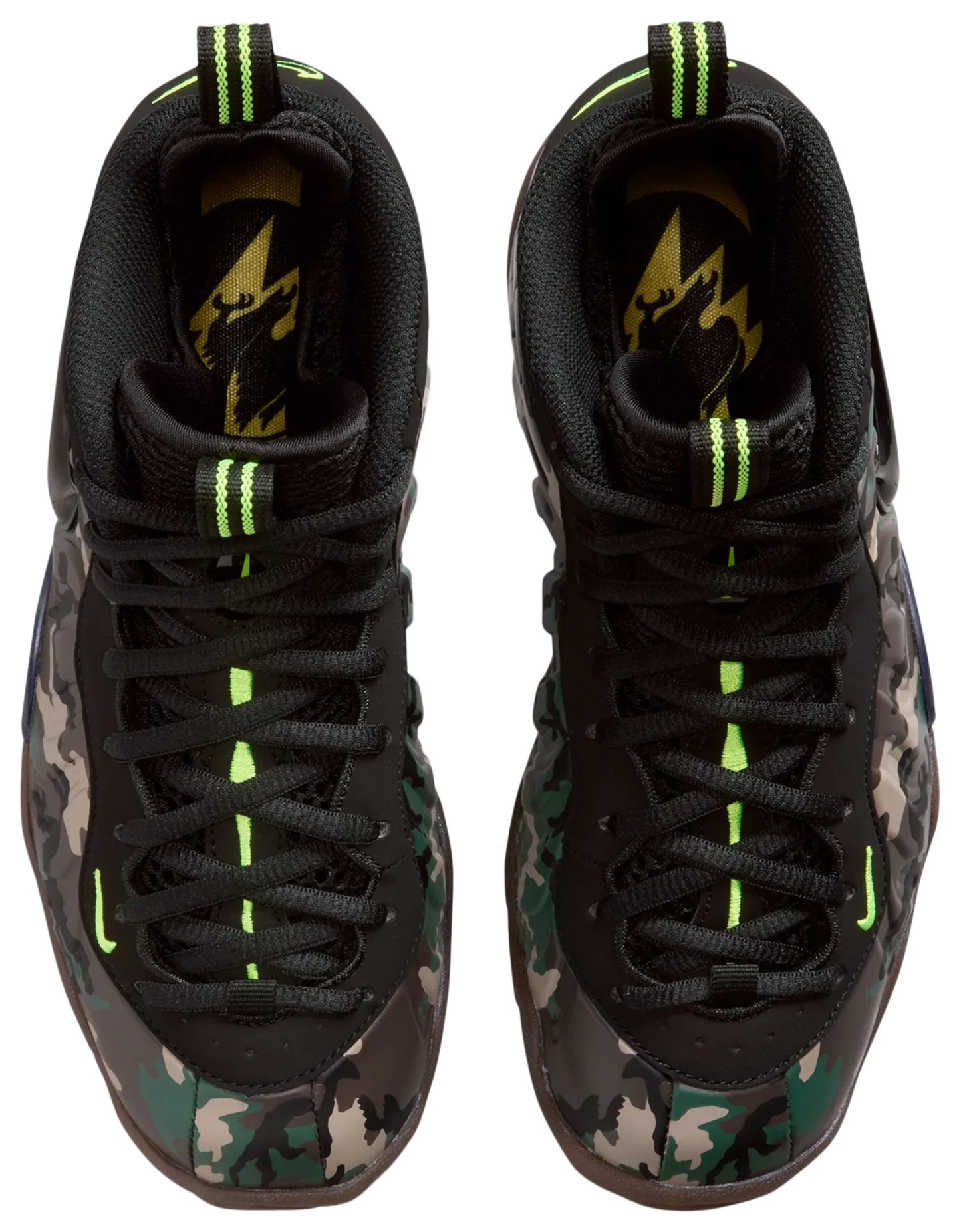 Nike Little Posite Pro 童款 - Black/Green - Image 4