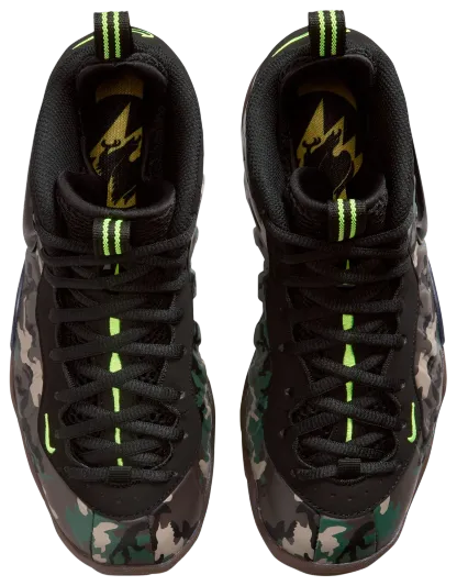 Nike Little Posite Pro 童款 - Black/Green - Image 4