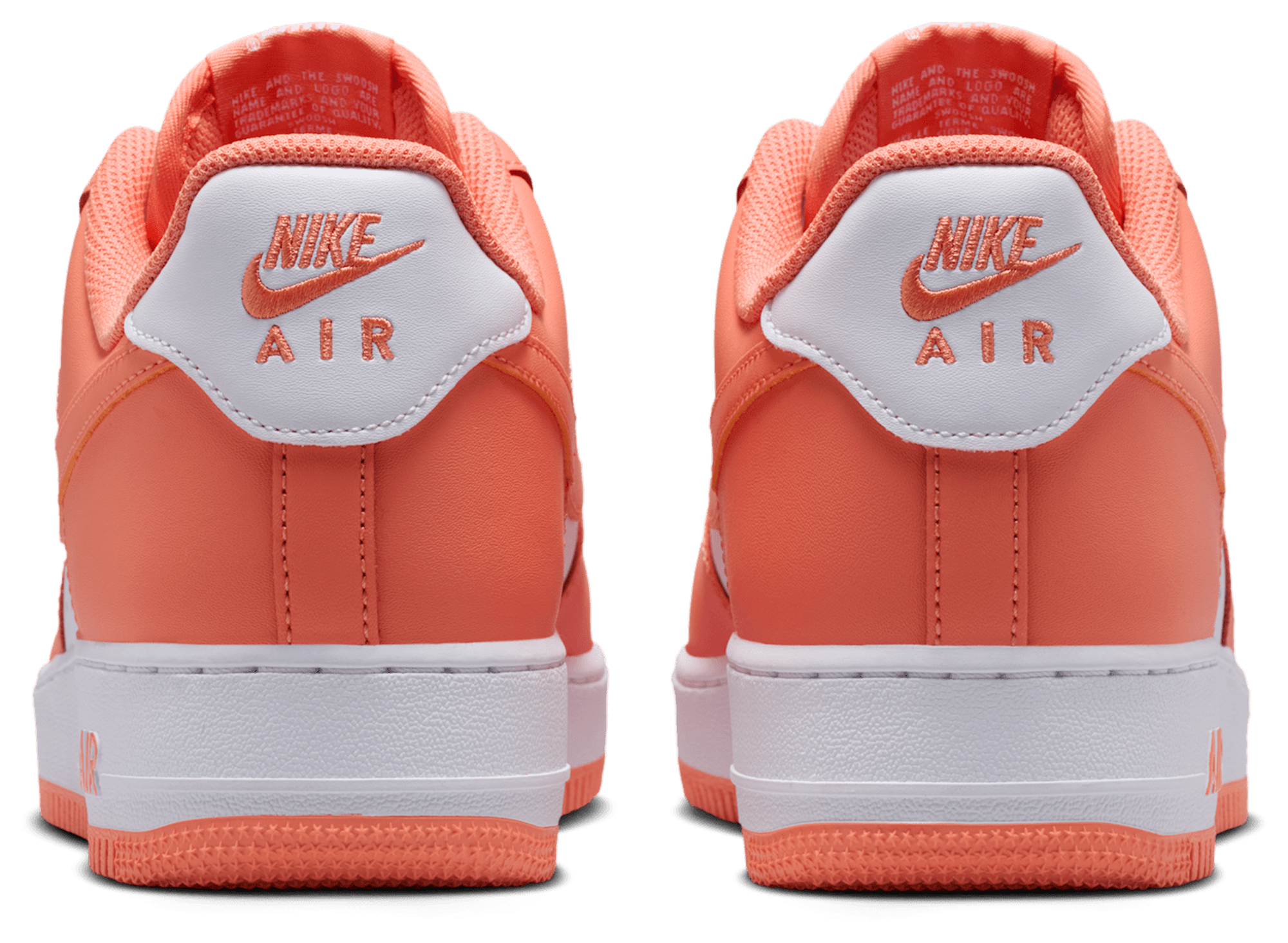 Nike Air Force 1 Low '07 - White/White/Orange Frost - Image 3