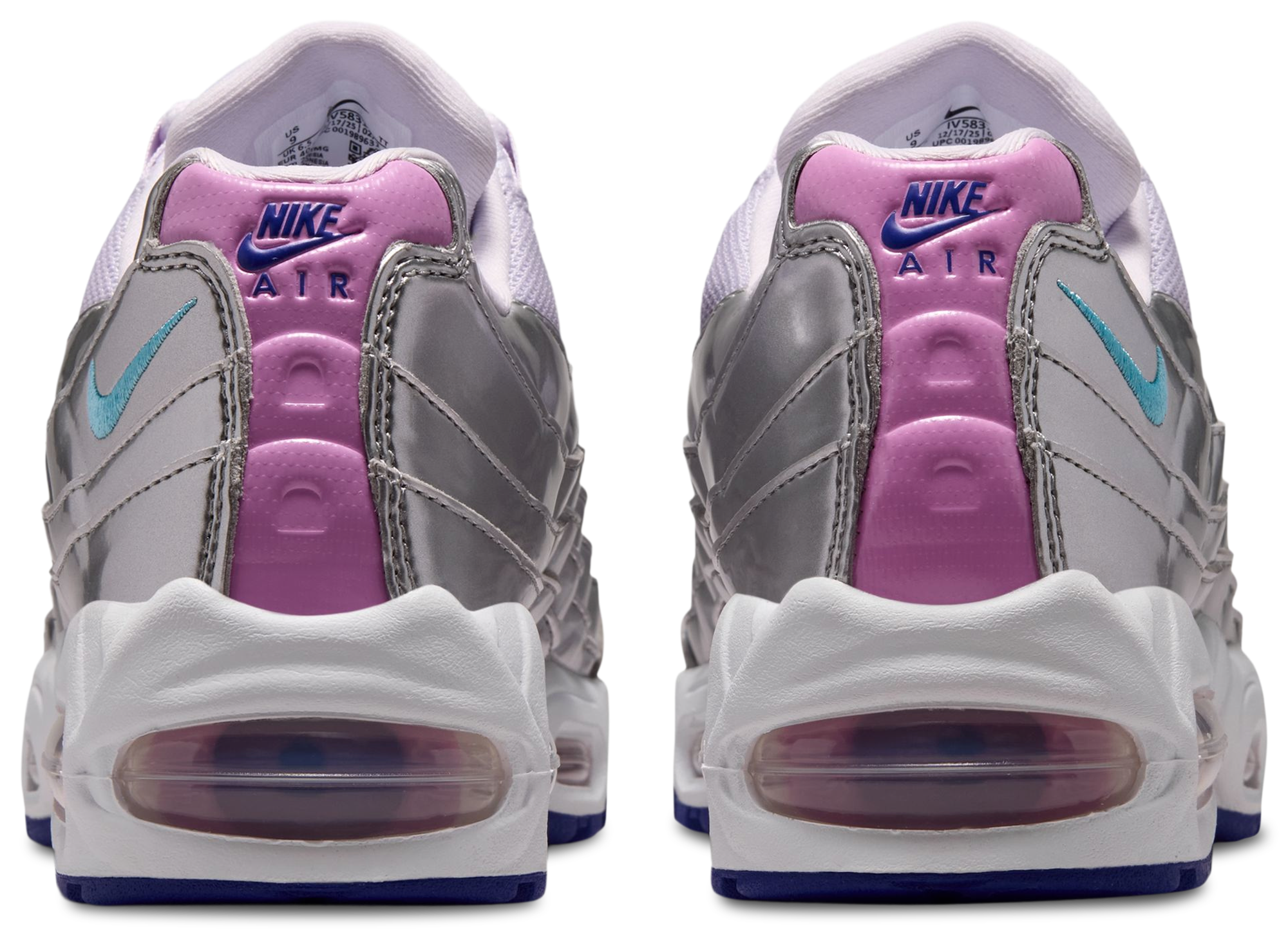 Nike Air Max 95 - White/Pink/Silver - Image 3