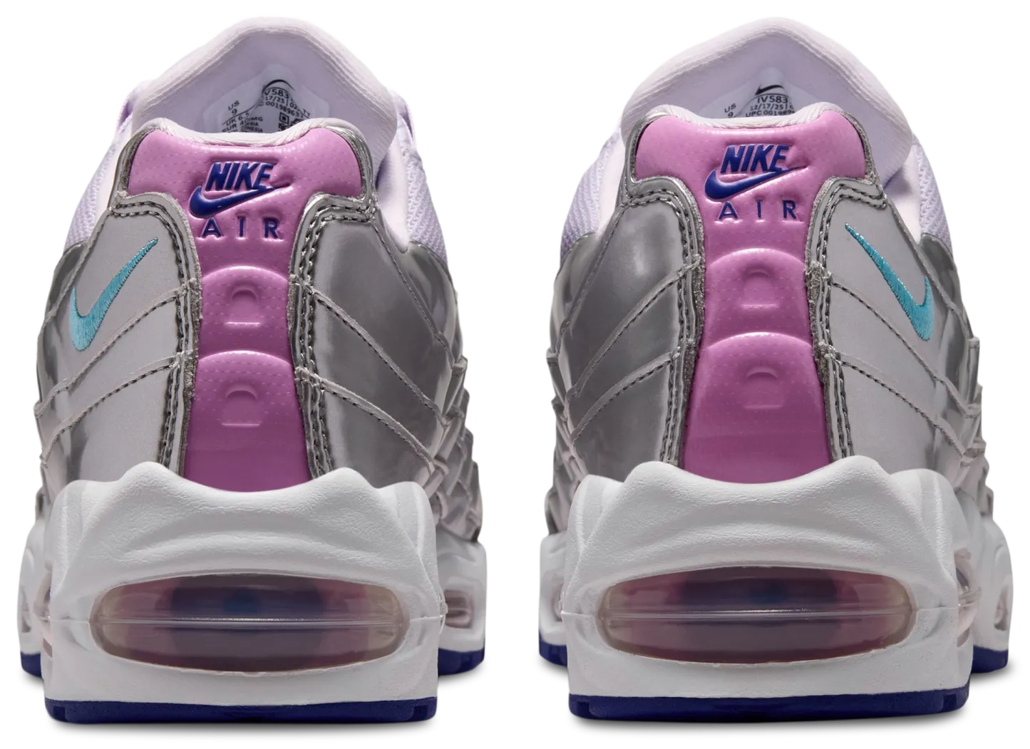 Nike Air Max 95 - White/Pink/Silver - Image 3