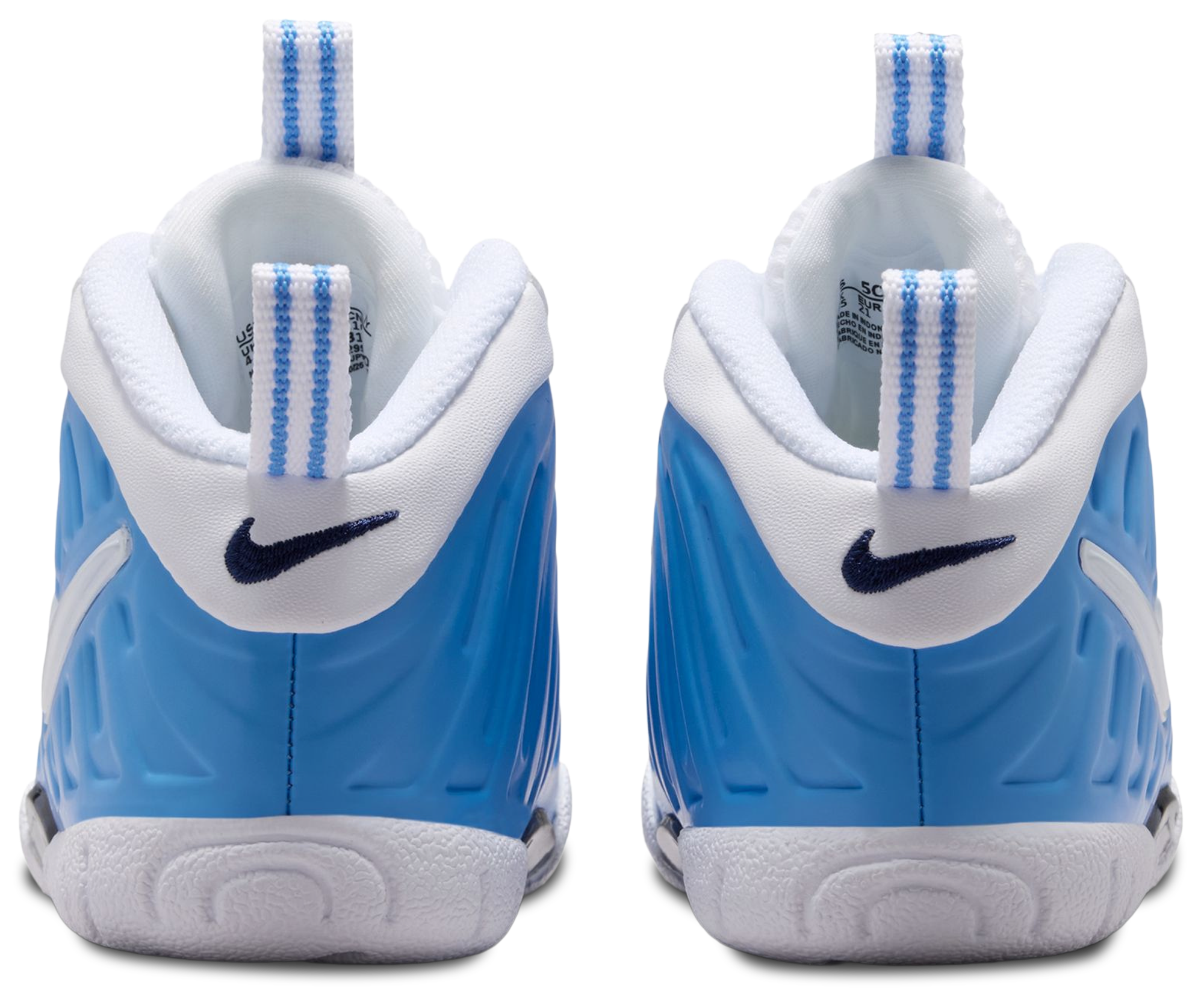 Nike Little Posite Pro 童款 - University Blue/White/Midnight Navy - Image 3