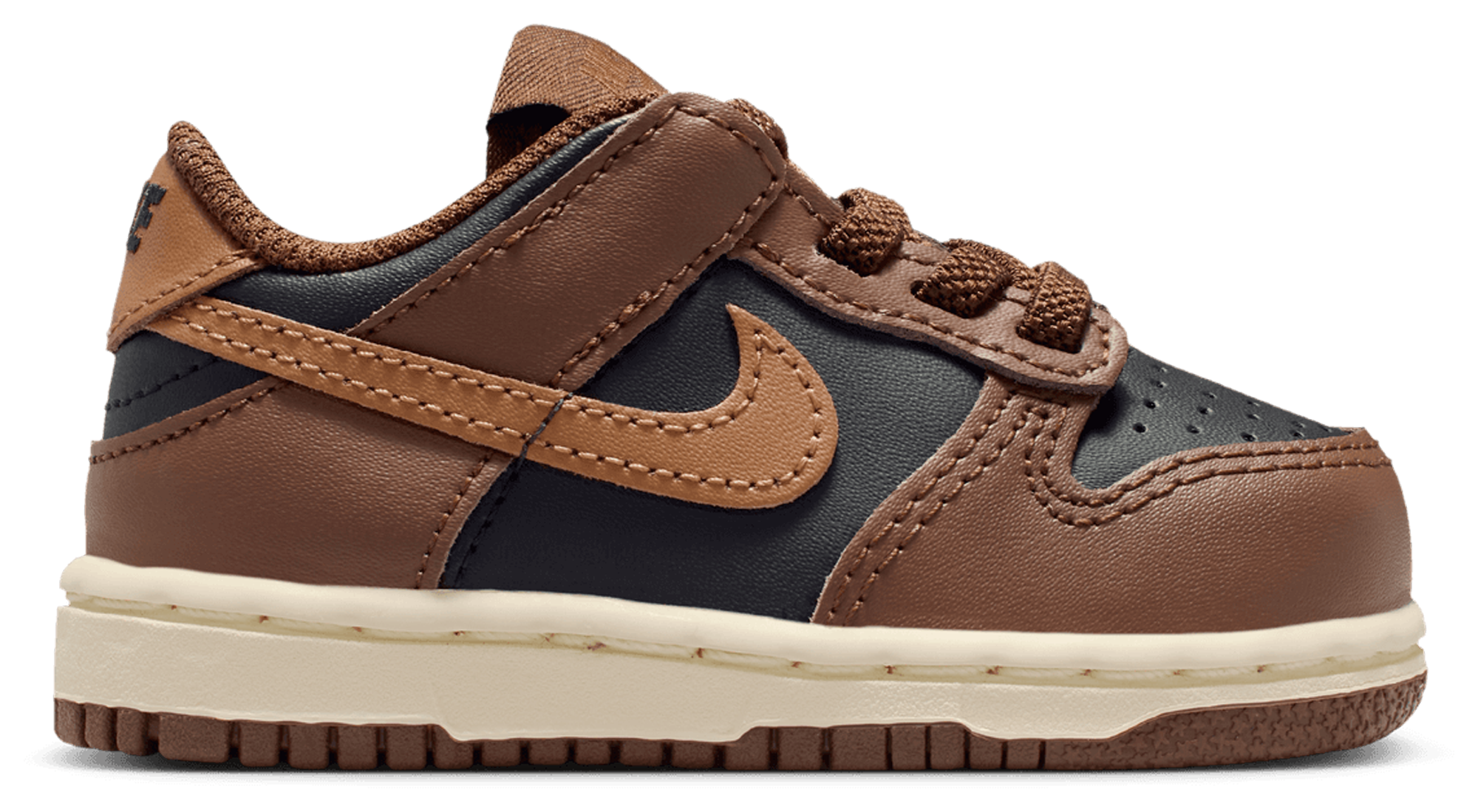 Nike Dunk Low 童款 - Brown/Black - Image 1