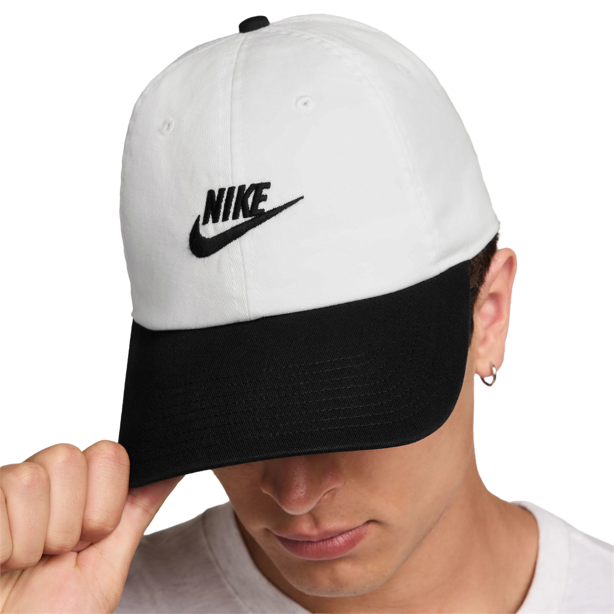 Nike Club H86 Adjustable Cap - White/Black - Image 4
