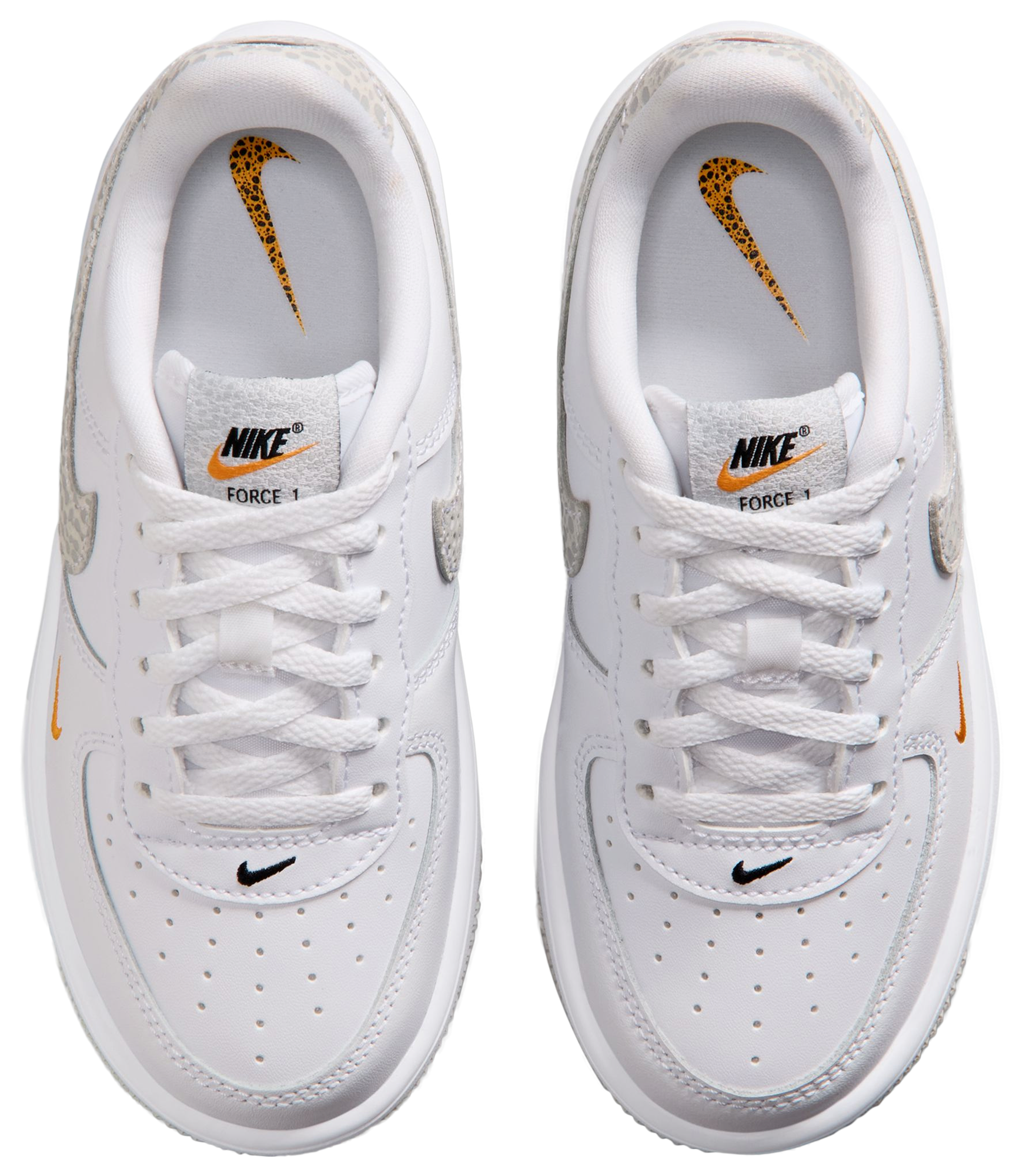 Nike Air Force 1 Low 童款 - Grey/White/Orange - Image 4