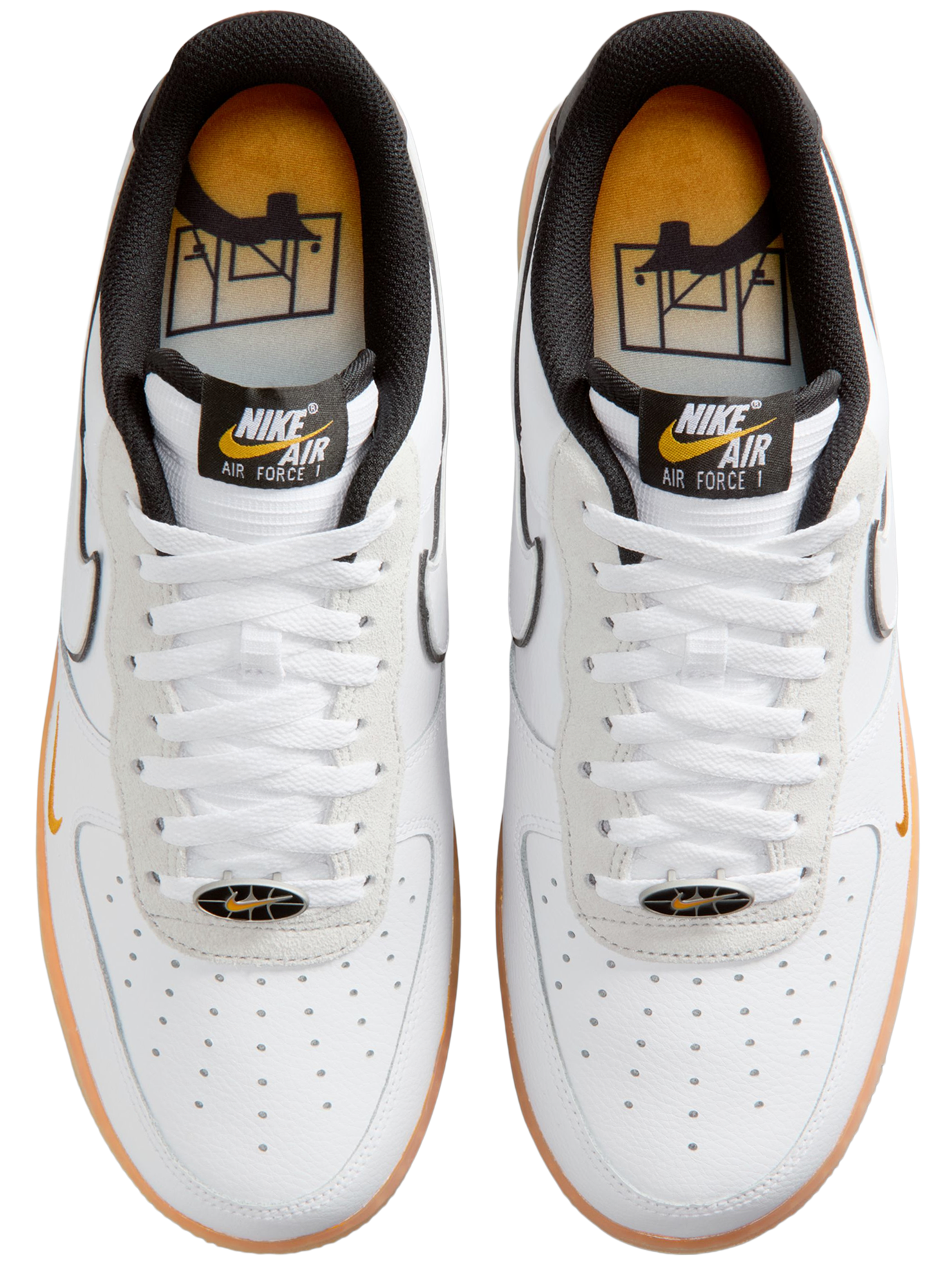 Nike Air Force 1 '07 - Black/White/Orange Peel - Image 4