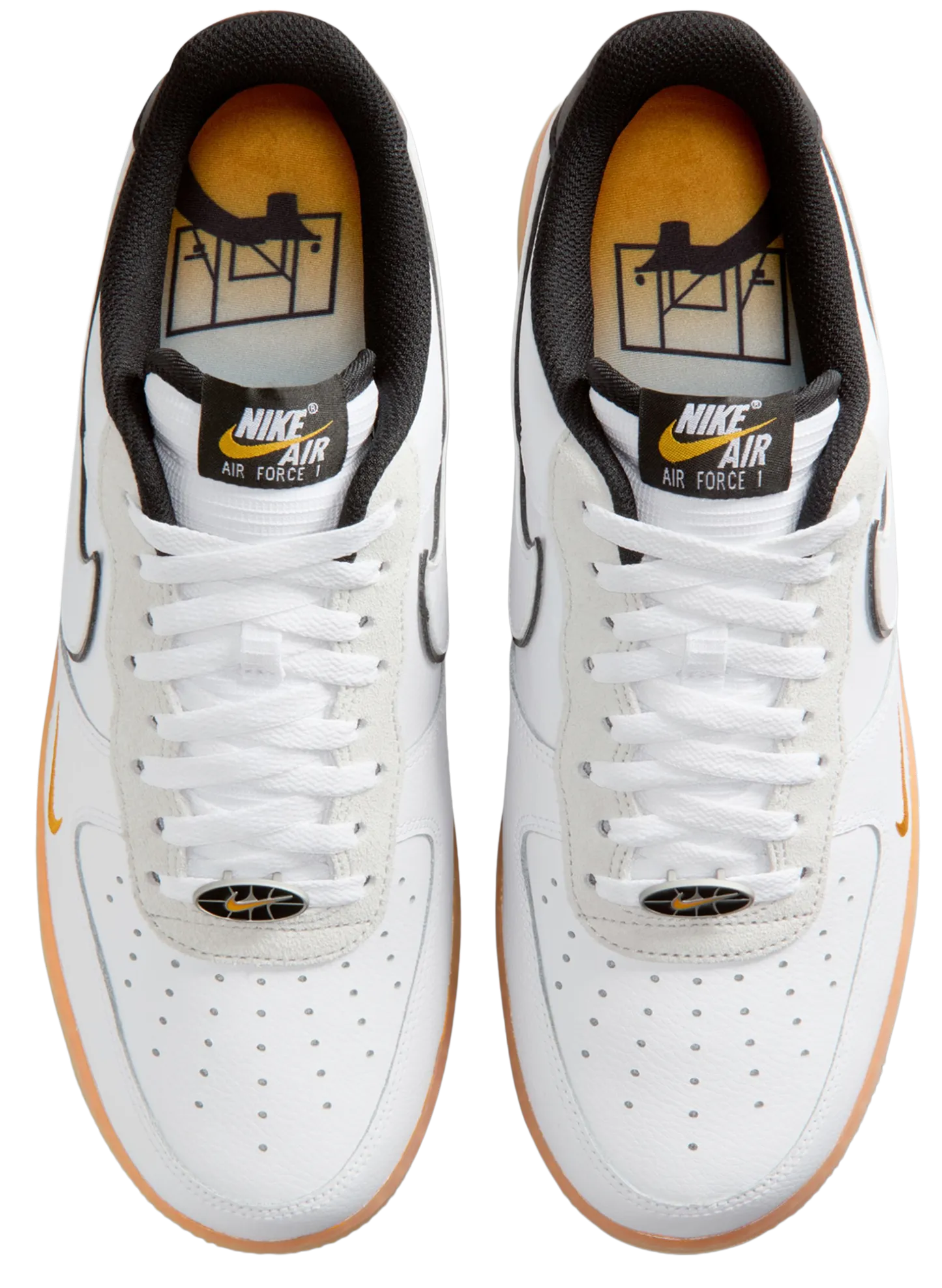 Nike Air Force 1 '07 - Black/White/Orange Peel - Image 4
