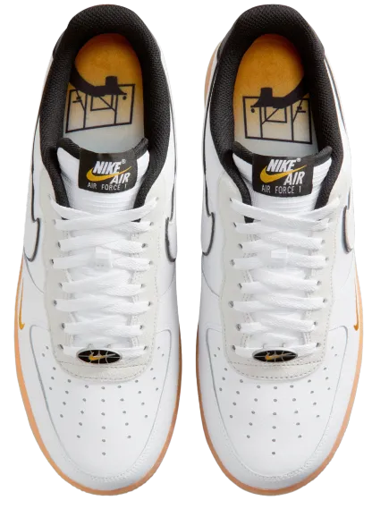 Nike Air Force 1 '07 - Black/White/Orange Peel - Image 4