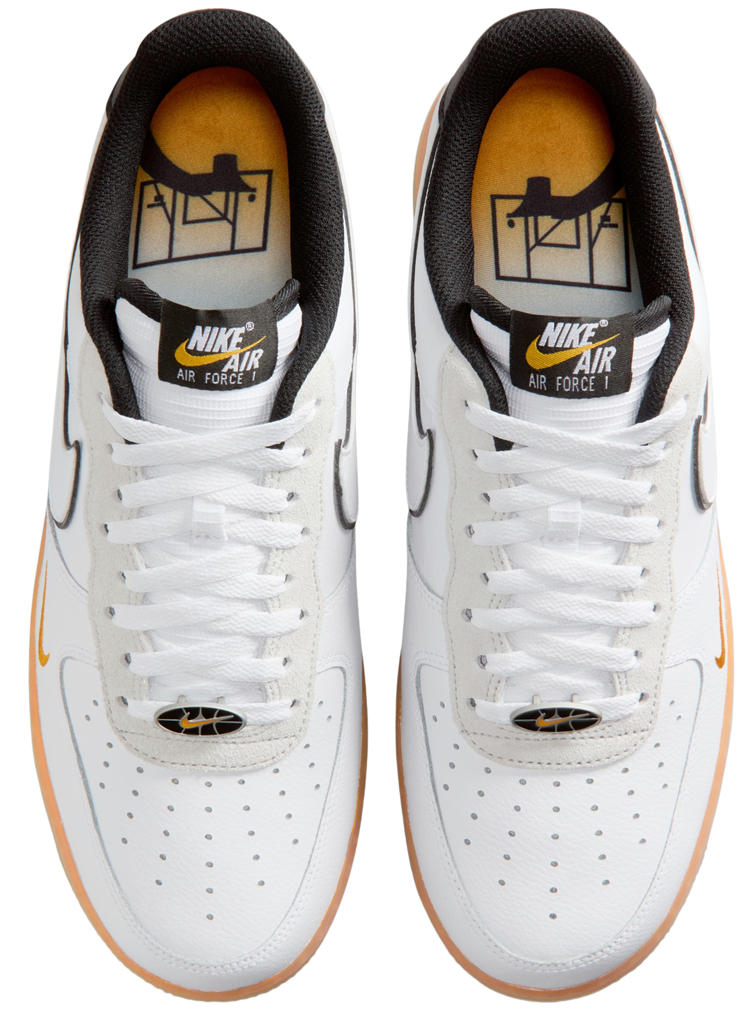 Nike Air Force 1 '07 - Men's - Black/White/Orange Peel - Image 4