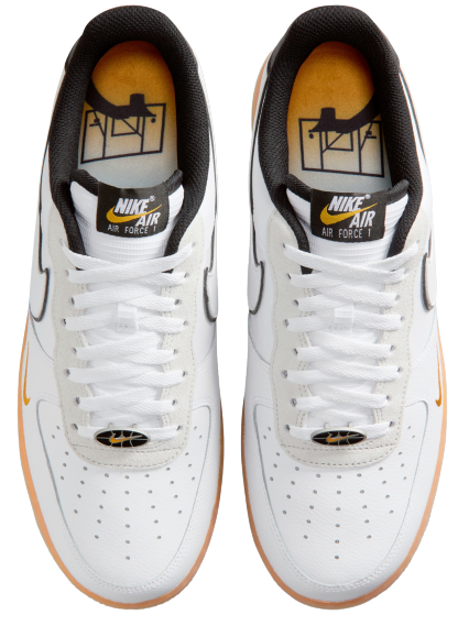 Nike Air Force 1 '07 - Men's - Black/White/Orange Peel - Image 4