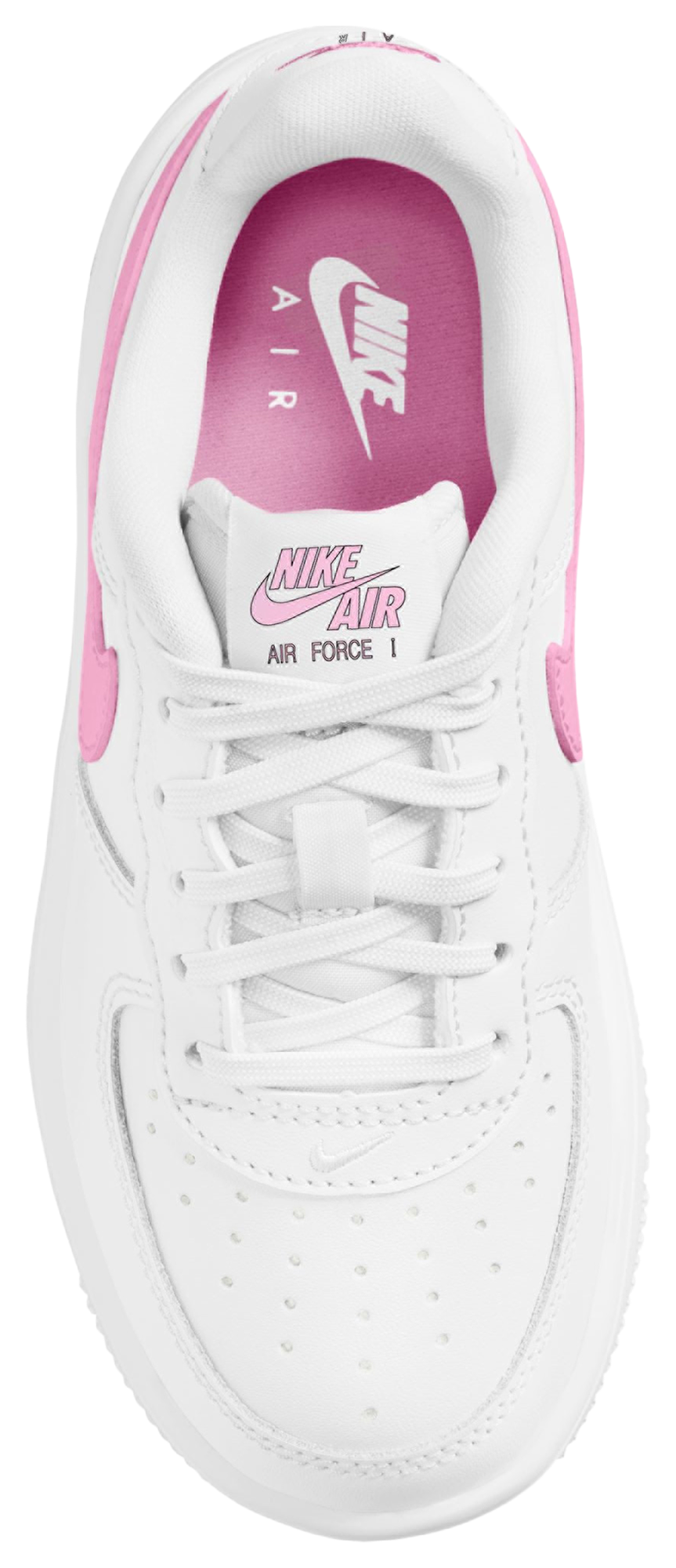 Nike Air Force 1 Low Lace 童款 - White/Pink - Image 3