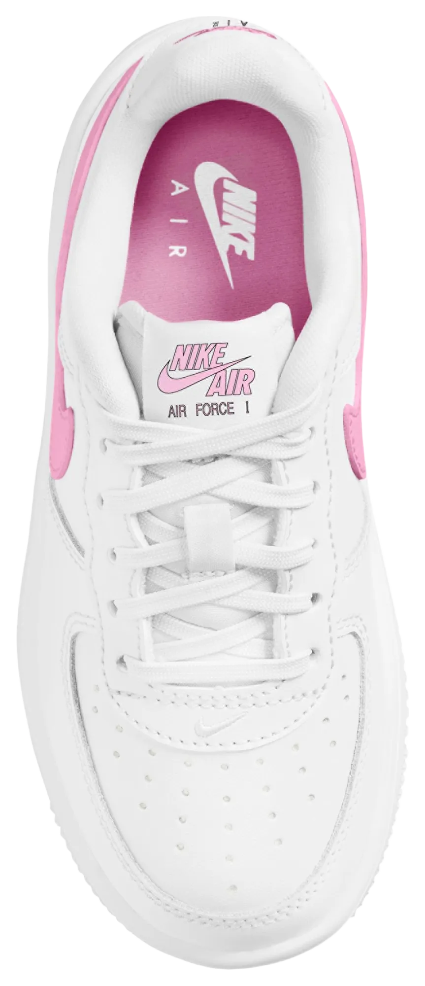 Nike Air Force 1 Low Lace 童款 - White/Pink - Image 3