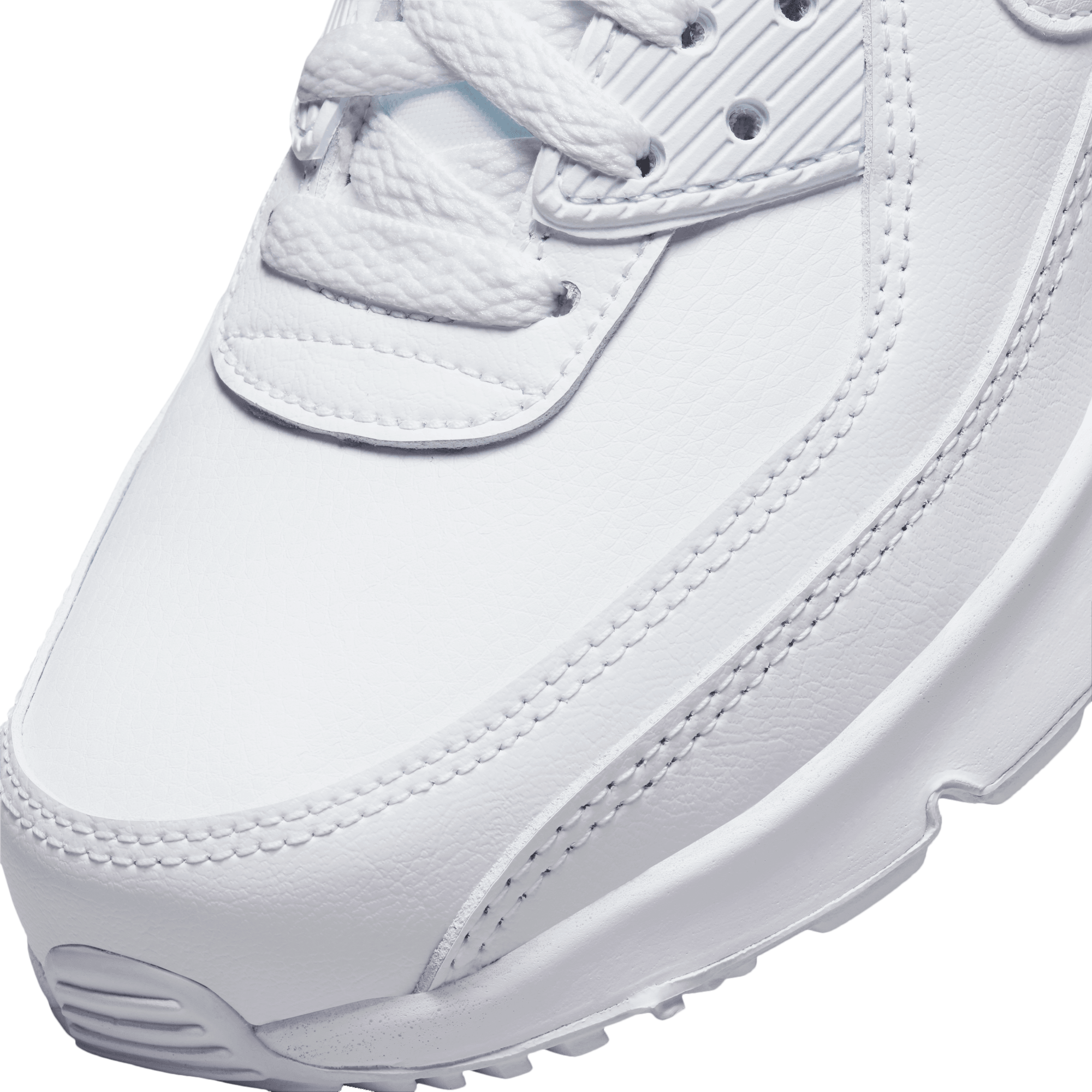 Nike Air Max 90 童款 - White/White/Metallic Silver - Image 7