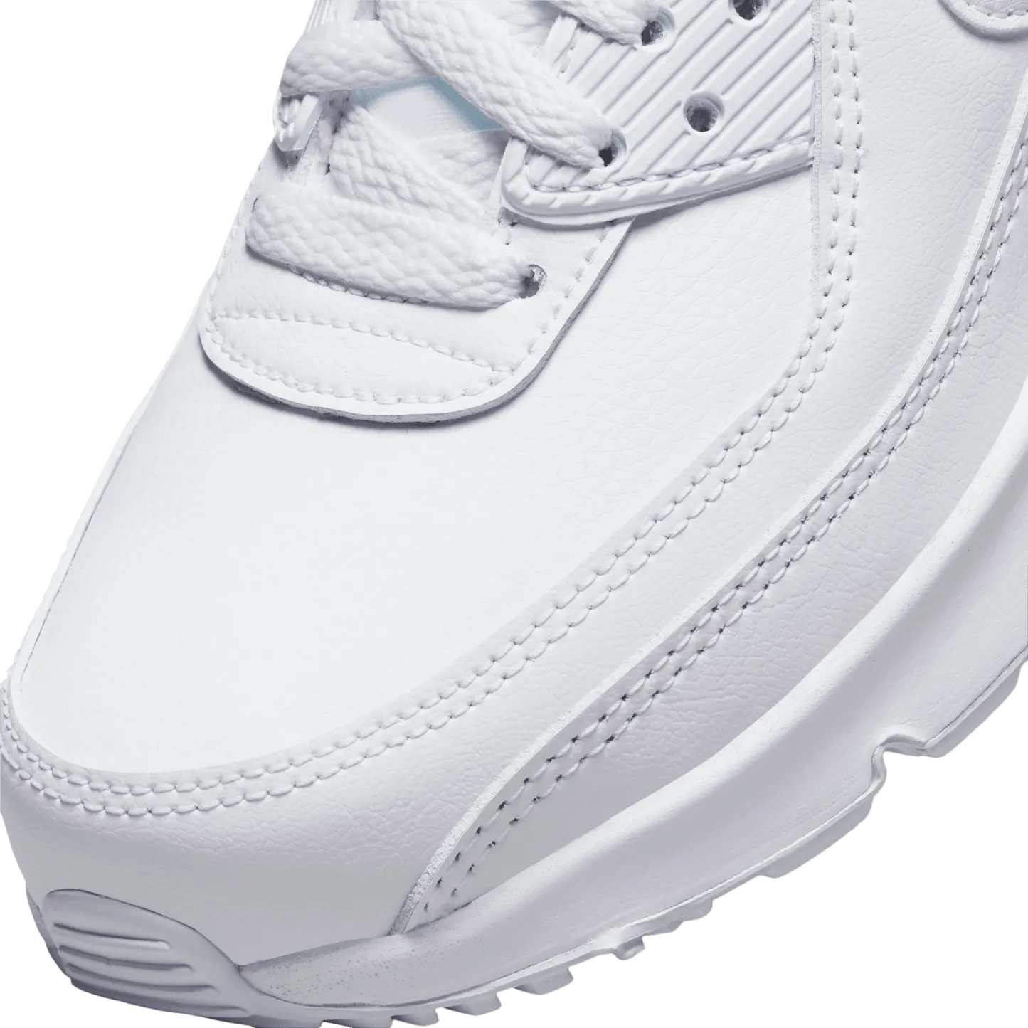 Nike Air Max 90 童款 - White/White/Metallic Silver - Image 7