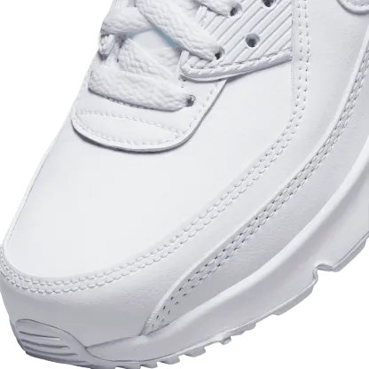 Nike Air Max 90 童款 - White/White/Metallic Silver - Image 7