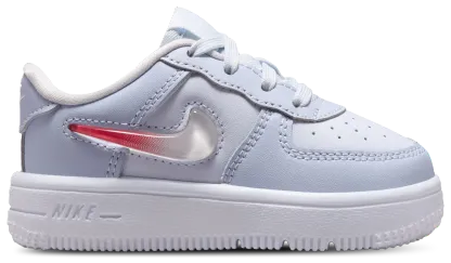 Nike Air Force 1 Low 童款 - Grey/Pink/White - Image 1