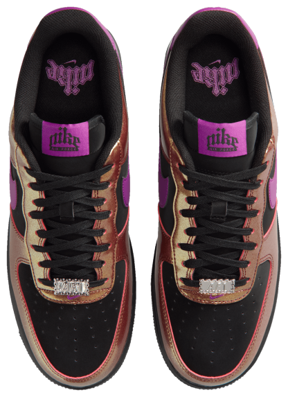 Nike Air Force 1 '07 LV8 - Men's - Gold/Black/Bold Berry - Image 4