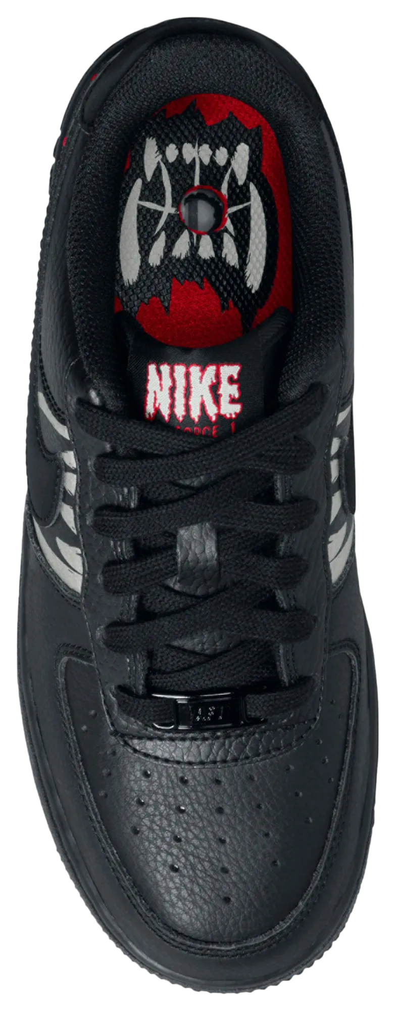 Nike Air Force 1 Low 童款 - University Red/Metallic Silver/Black - Image 3