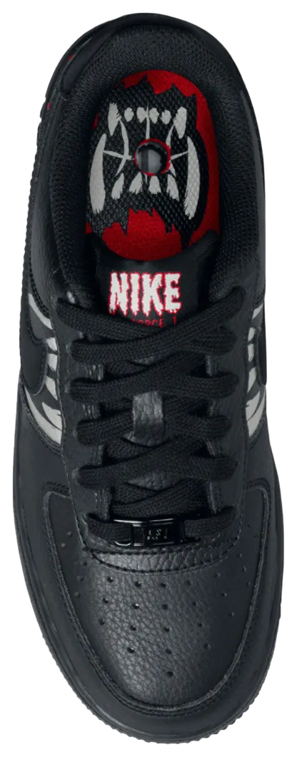 Nike Air Force 1 Low 童款 - University Red/Metallic Silver/Black - Image 3
