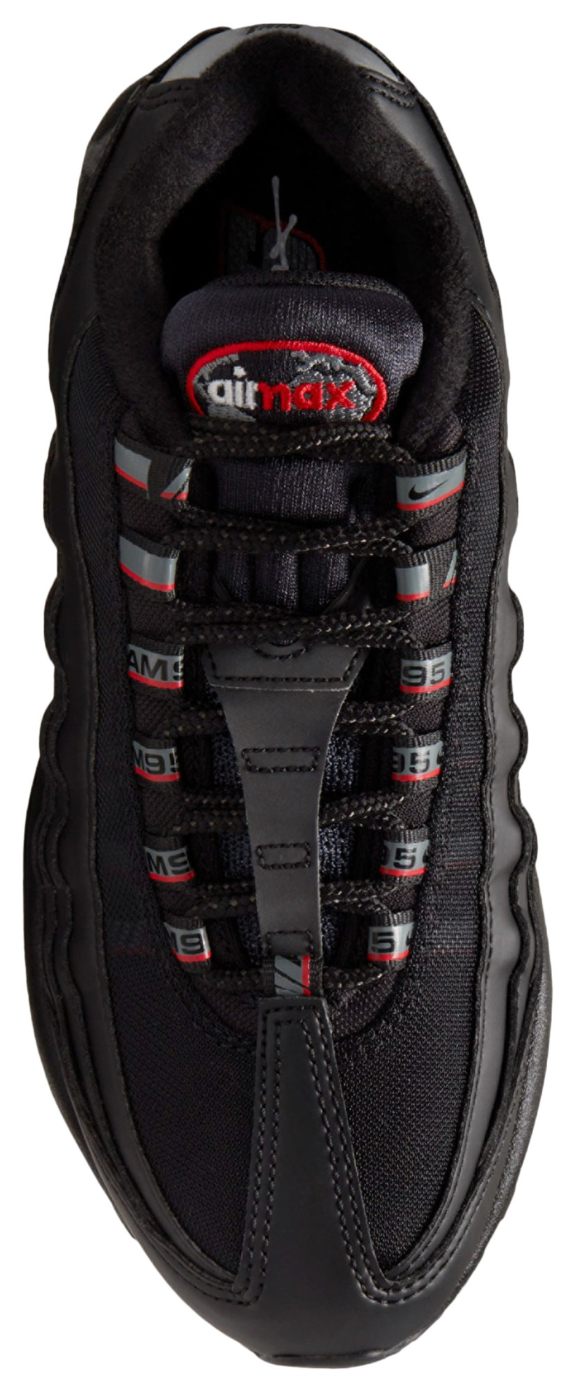Nike Air Max 95 BB Leather 童款 - Black/Red - Image 3
