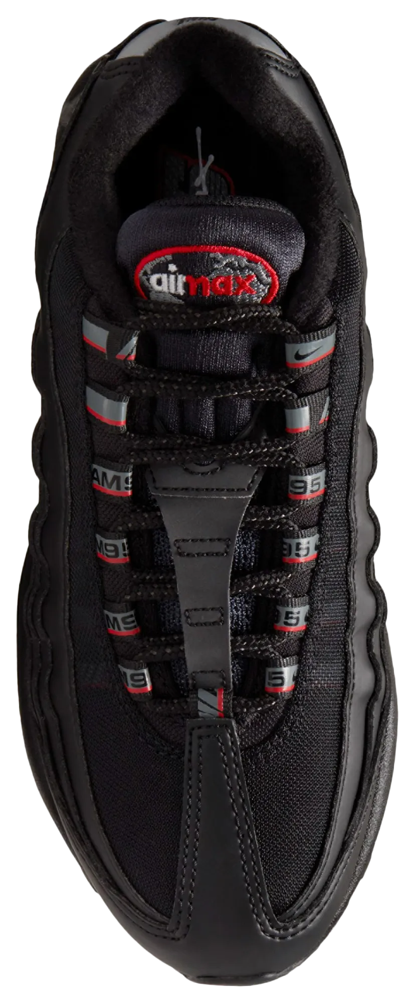 Nike Air Max 95 BB Leather 童款 - Black/Red - Image 3