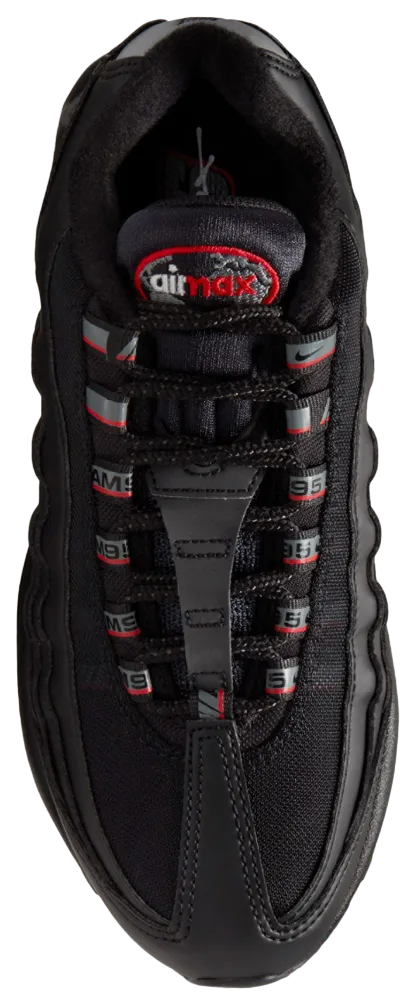 Nike Air Max 95 BB Leather 童款 - Black/Red - Image 3
