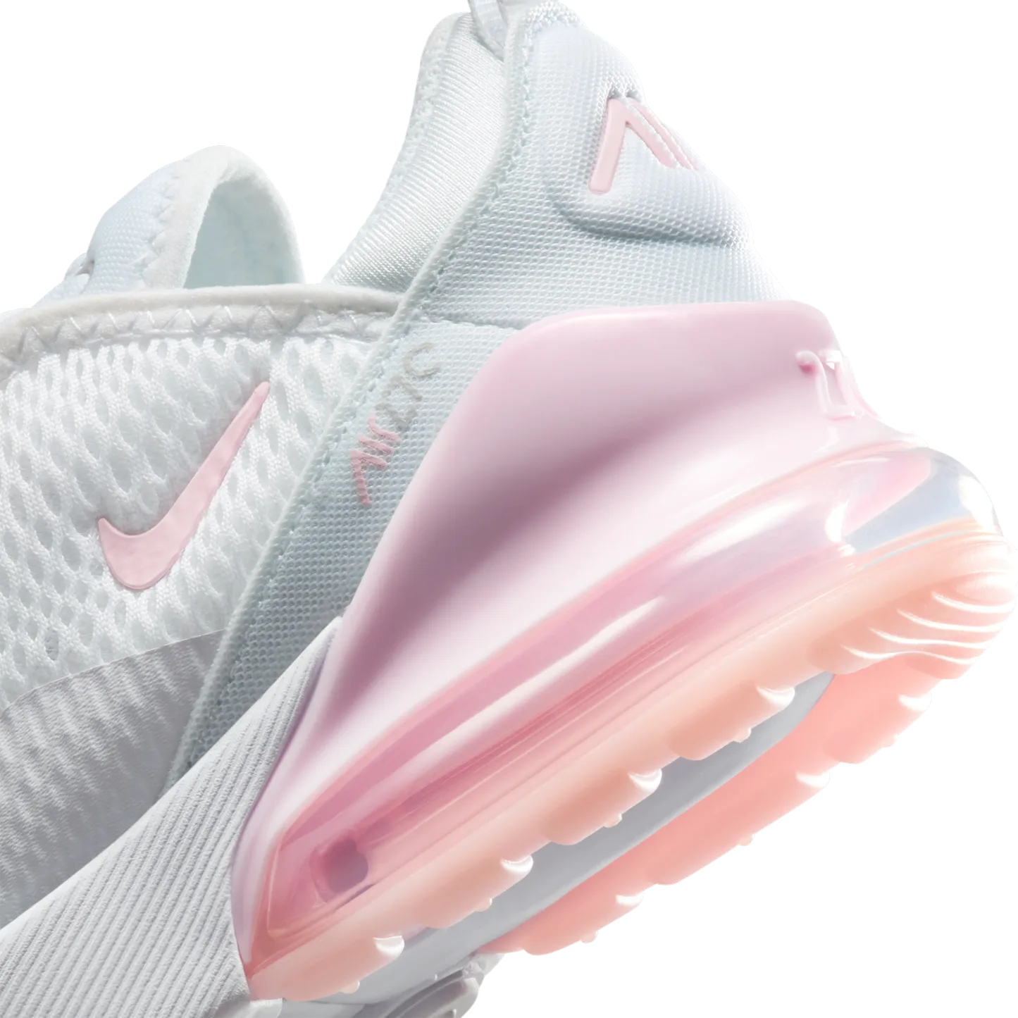 Nike Air Max 270 童款 - White/Pink Foam/Lt Smoke Grey - Image 8