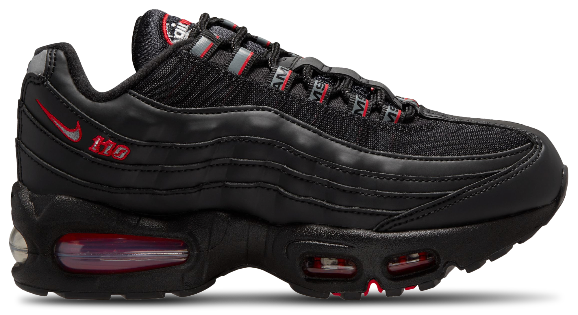 Nike Air Max 95 BB Leather 童款 - Black/Red - Image 1