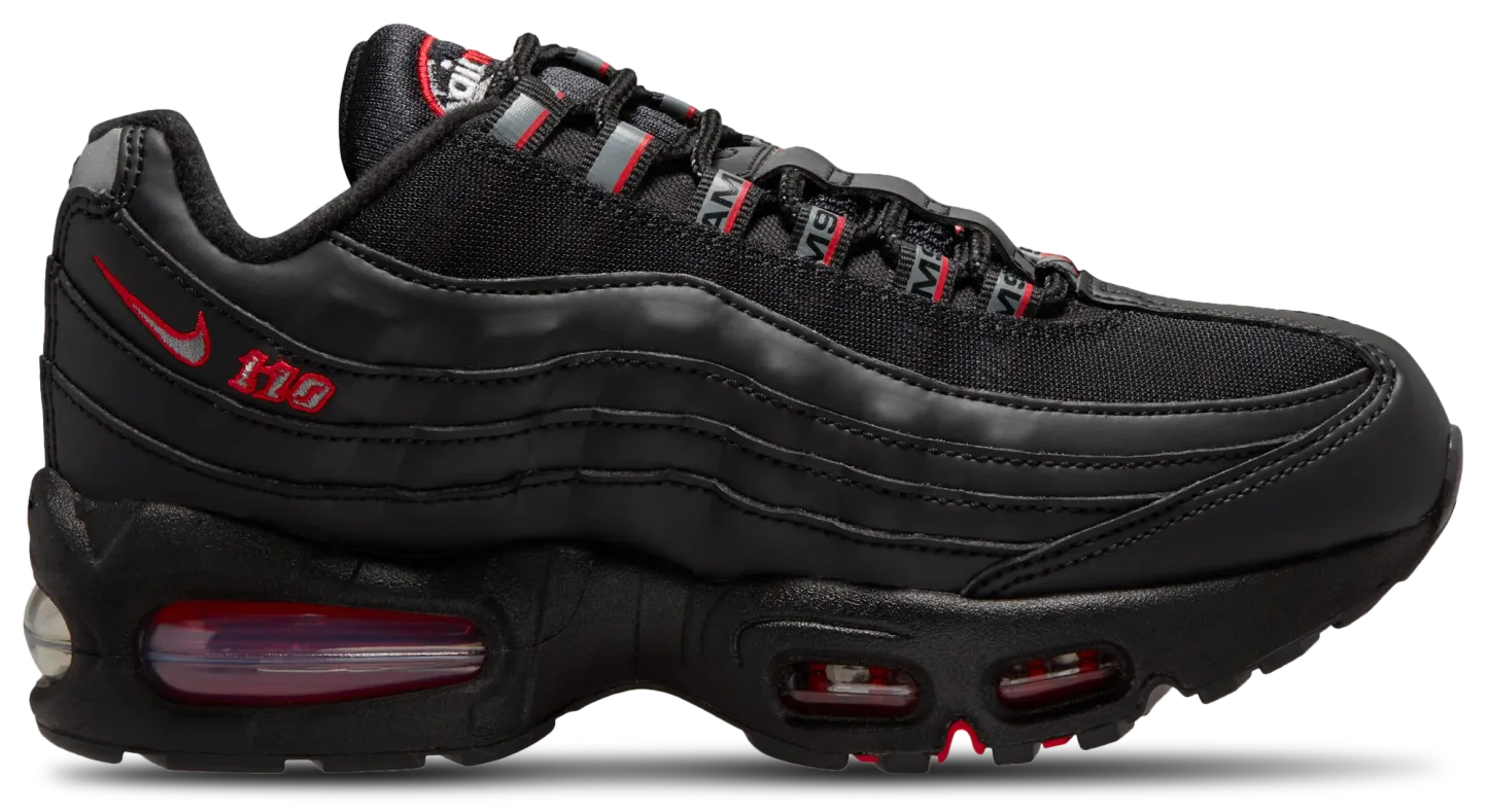 Nike Air Max 95 BB Leather 童款 - Black/Red - Image 1