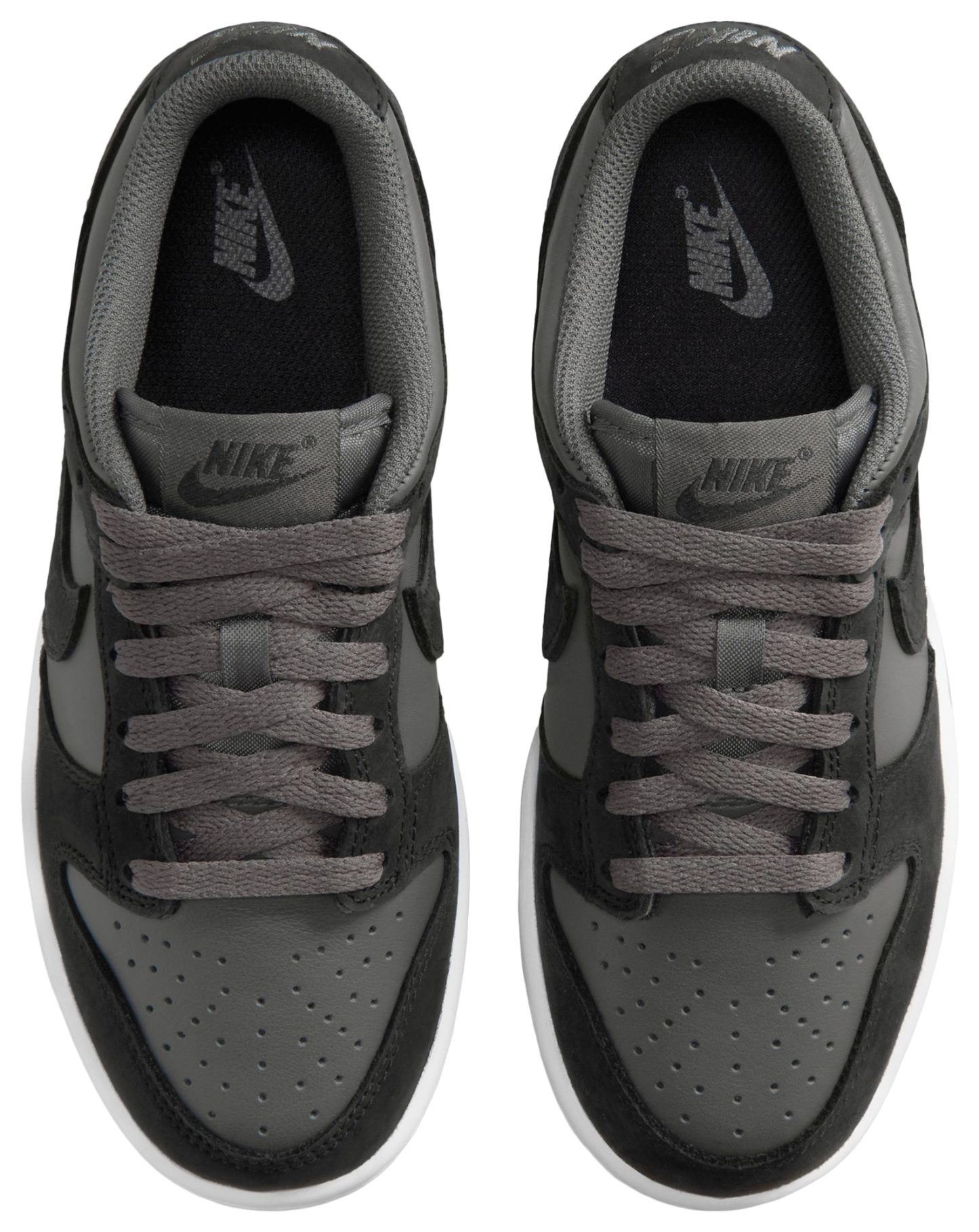 Nike Dunk Low SE 童款 - White/Black/Grey - Image 4