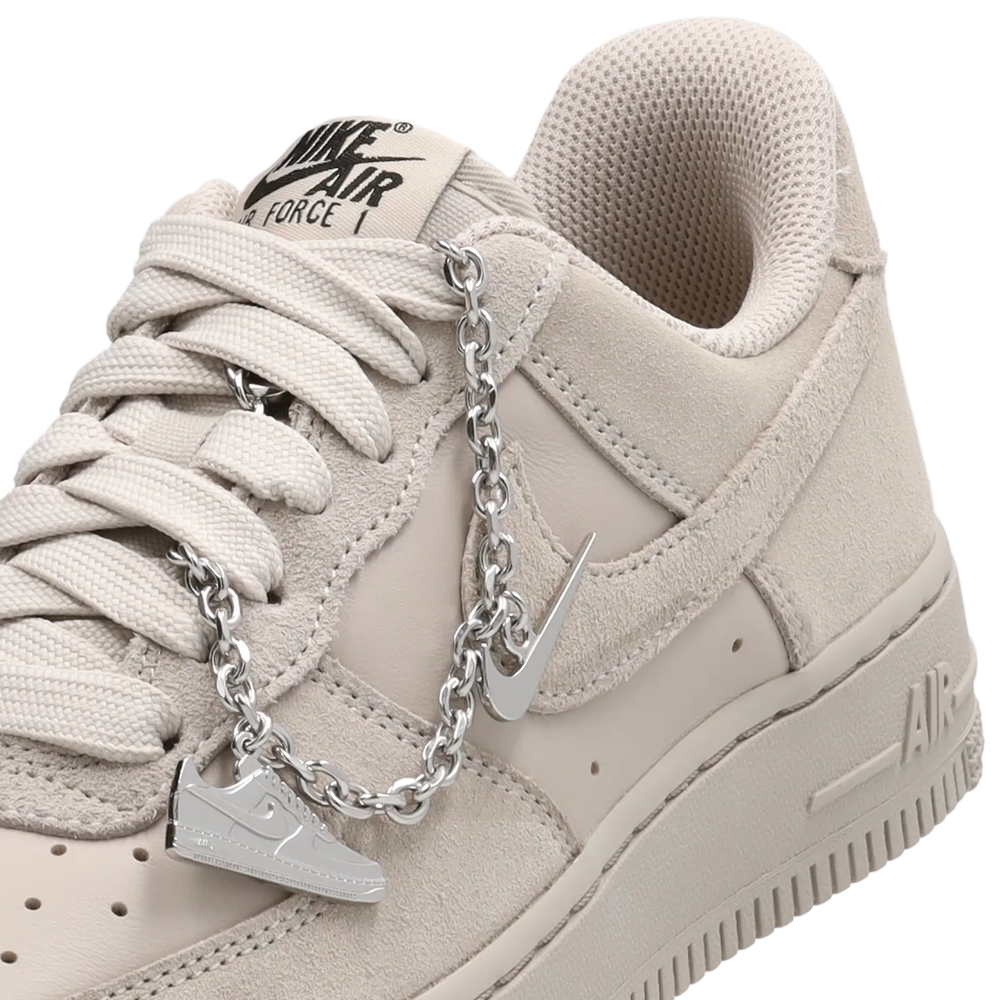 Nike Air Force 1 '07 FL1 - Metallic Silver/Black/Cream - Image 7