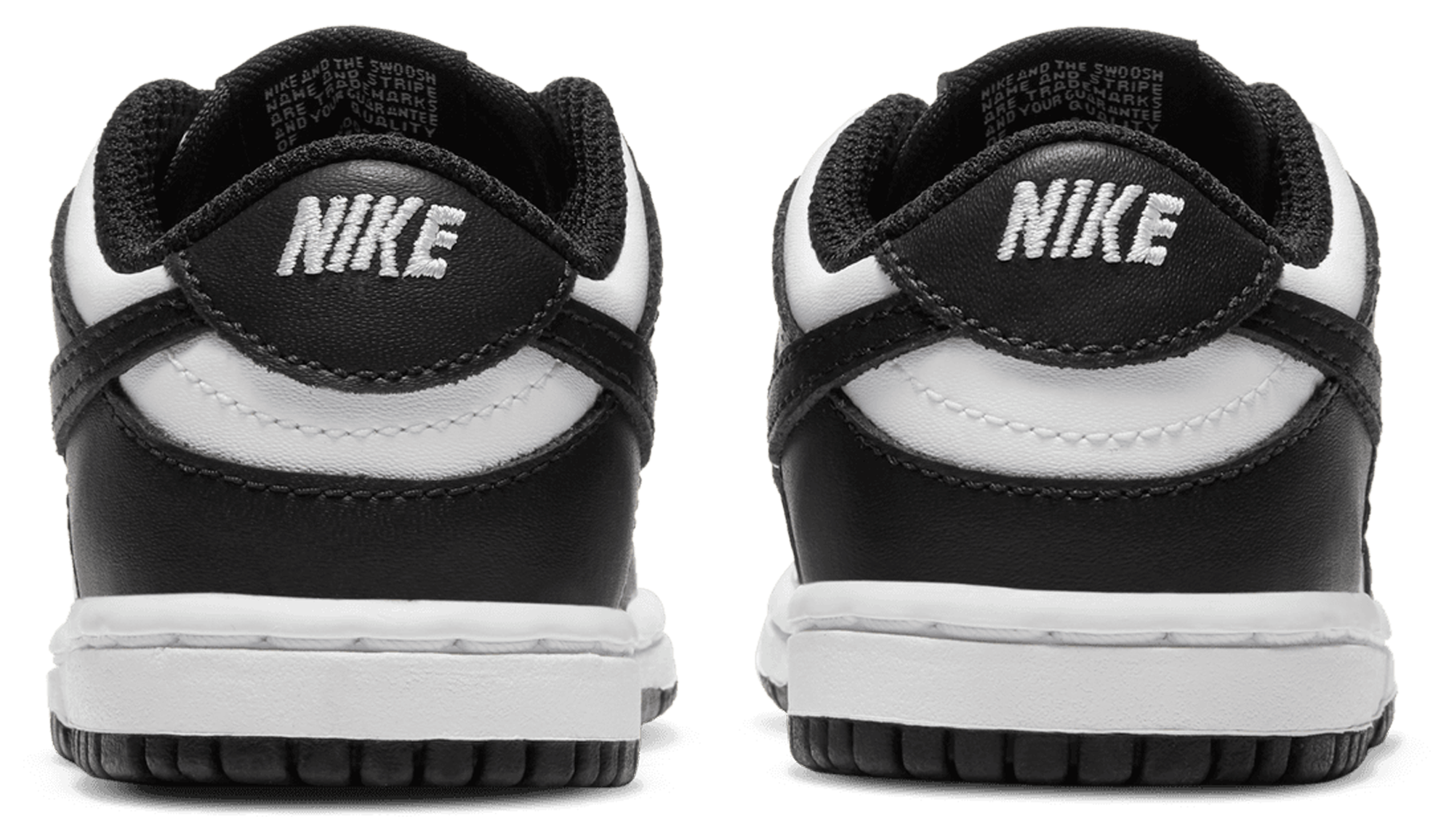 Nike Dunk Low 童款 - Black/White/White - Image 3