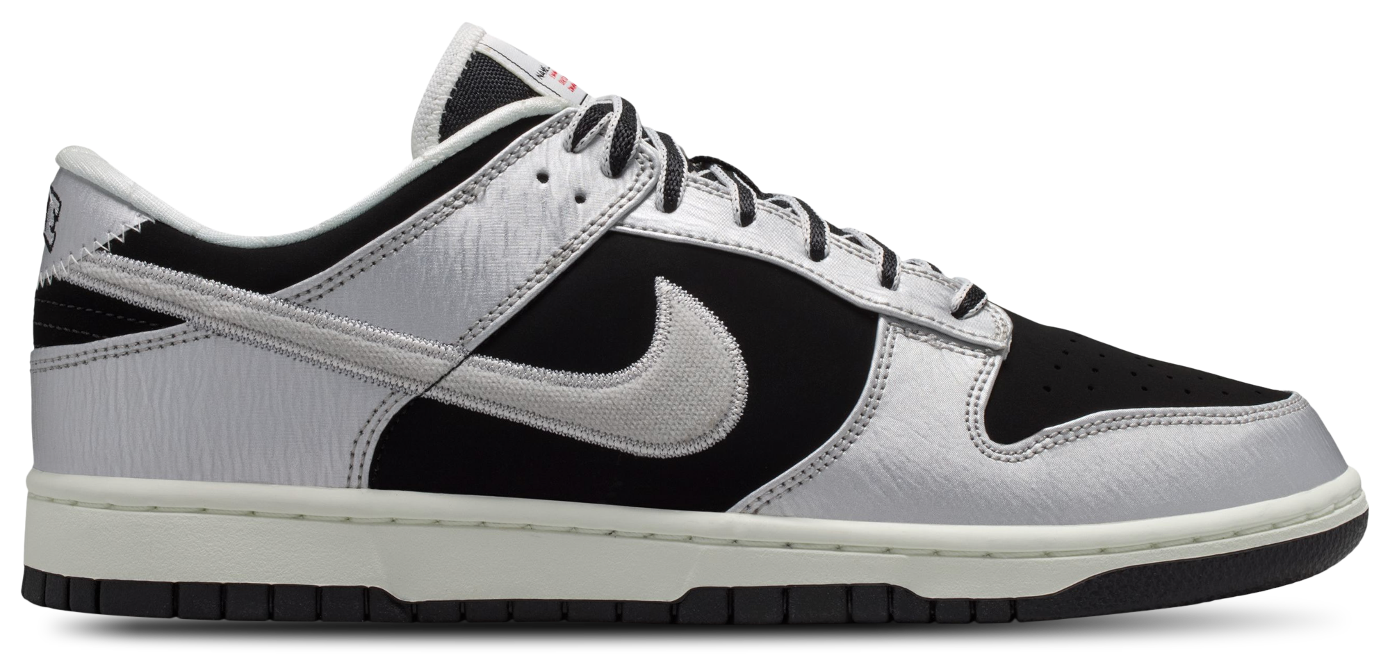 Nike Dunk Low - Black/Silver/Red - Image 1