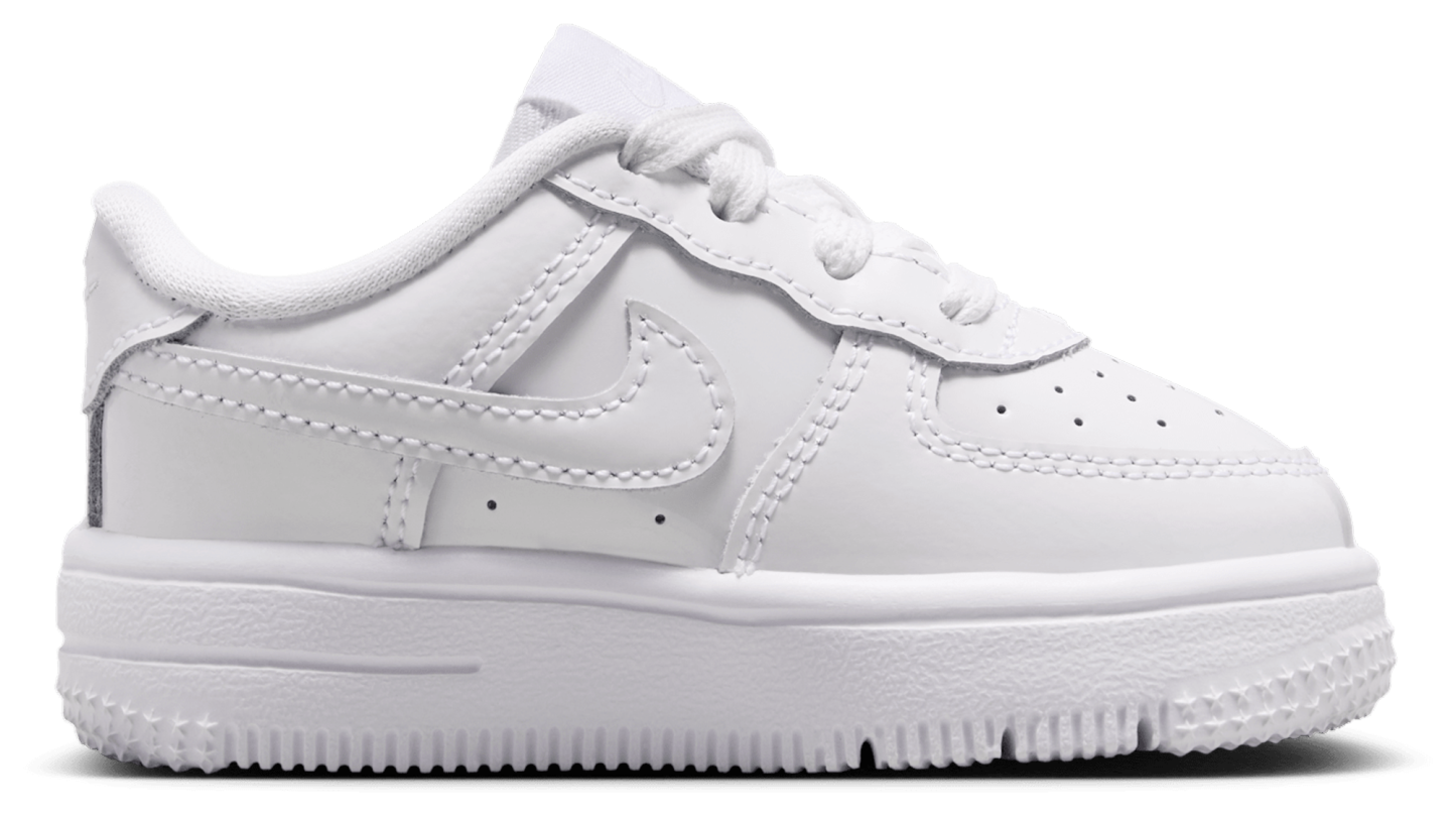 Nike Air Force 1 Low Lace 童款 - White/White - Image 1