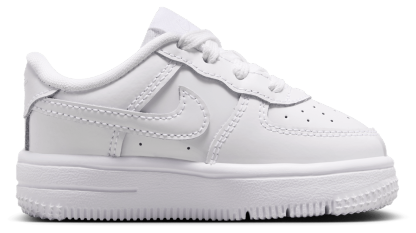 Nike Air Force 1 Low Lace 童款 - White/White - Image 1