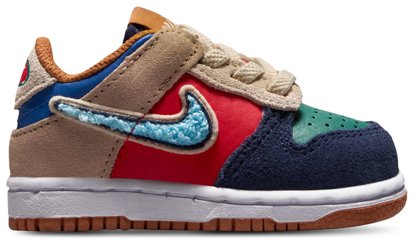 Nike Dunk Low 童款 - Red/Blue - Image 1