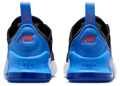 Nike Air Max 270 童款 - Black/Turf Orange/Blue Crystal - Image 3