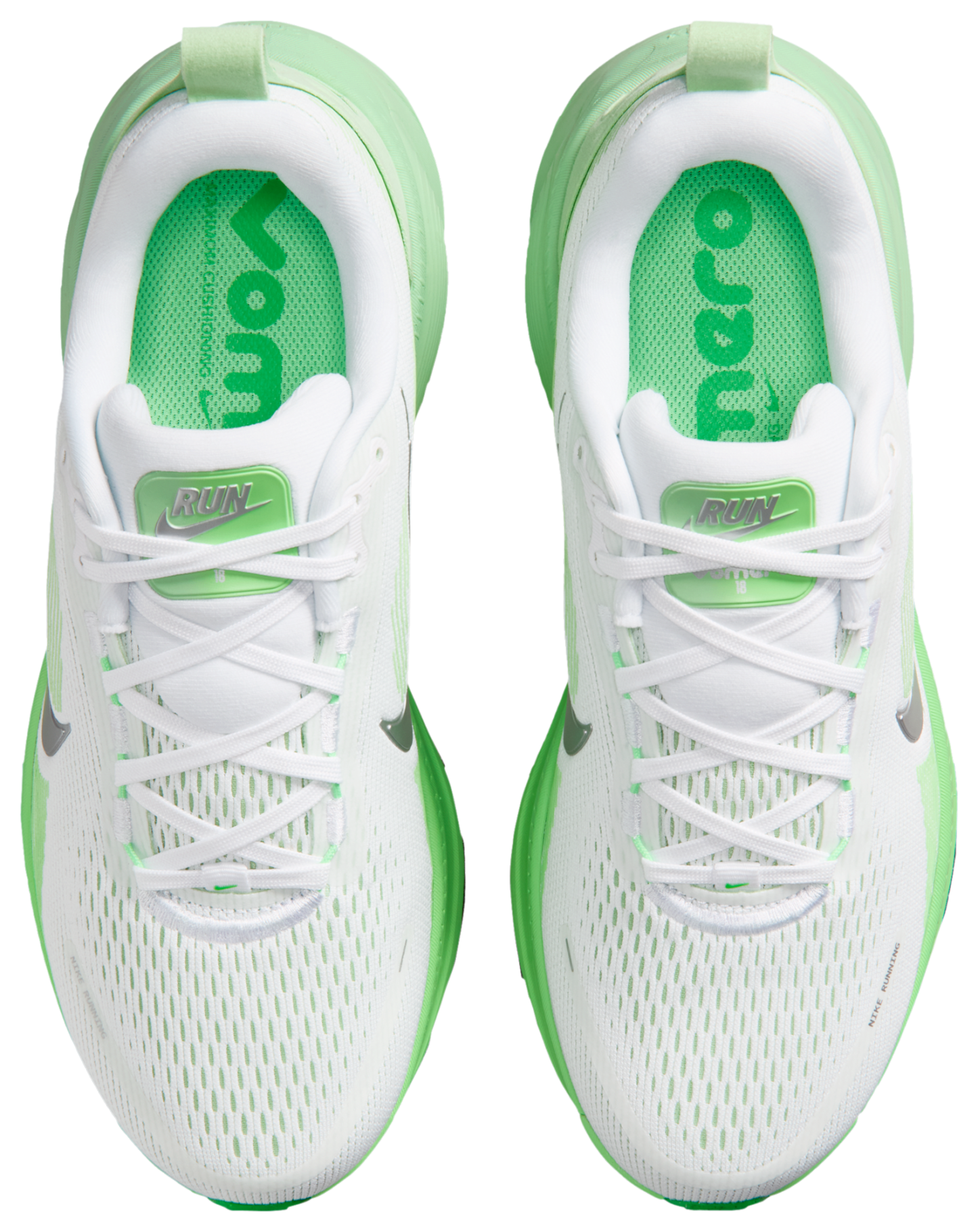 Nike Vomero 18 - White/Mtlc Silver/Illusion Green - Image 4